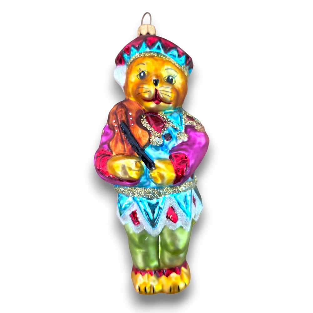 Christopher Radko Romeow Romeo Cat  w/ Violin Vintage 1996 Poland 6.5''